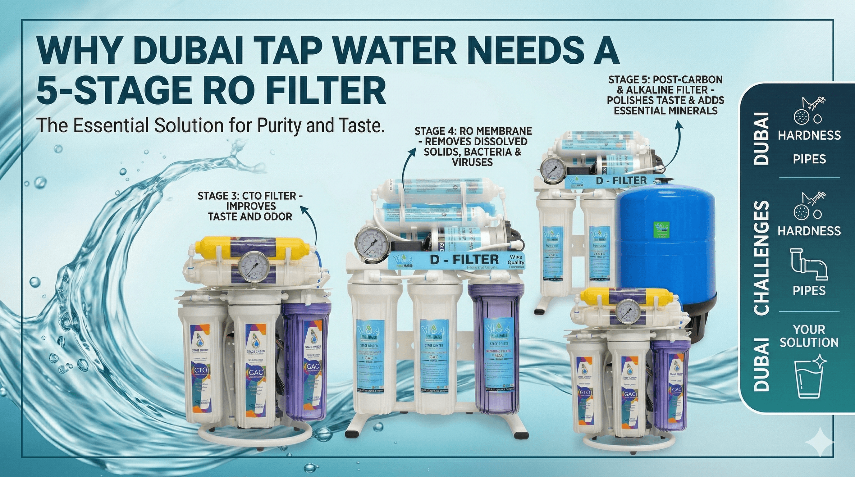 5-Stage Reverse Osmosis Water Filter System Dubai